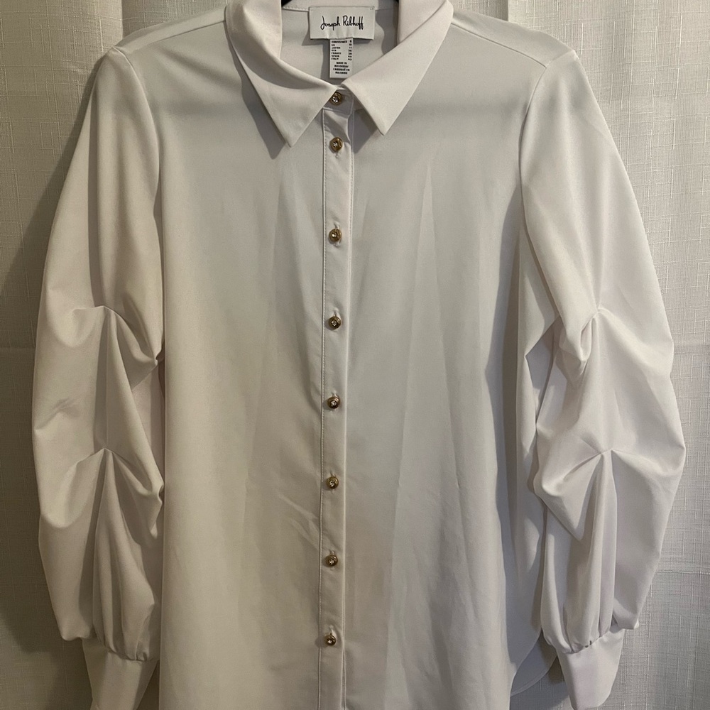 Joseph Ribkoff White Button-Up Shirt